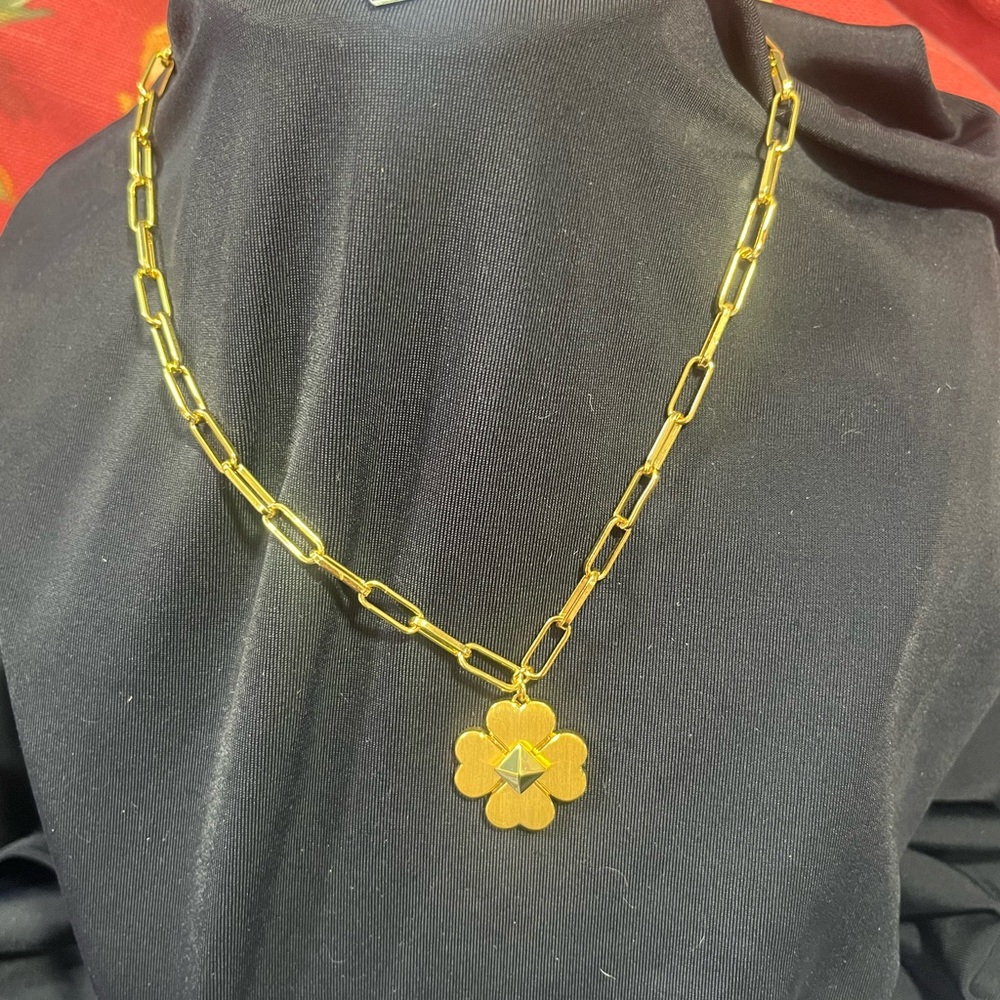 Kate Spade Gold Floral Charm Necklace
